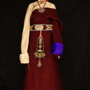 藏式正品女士氆氇藏袍